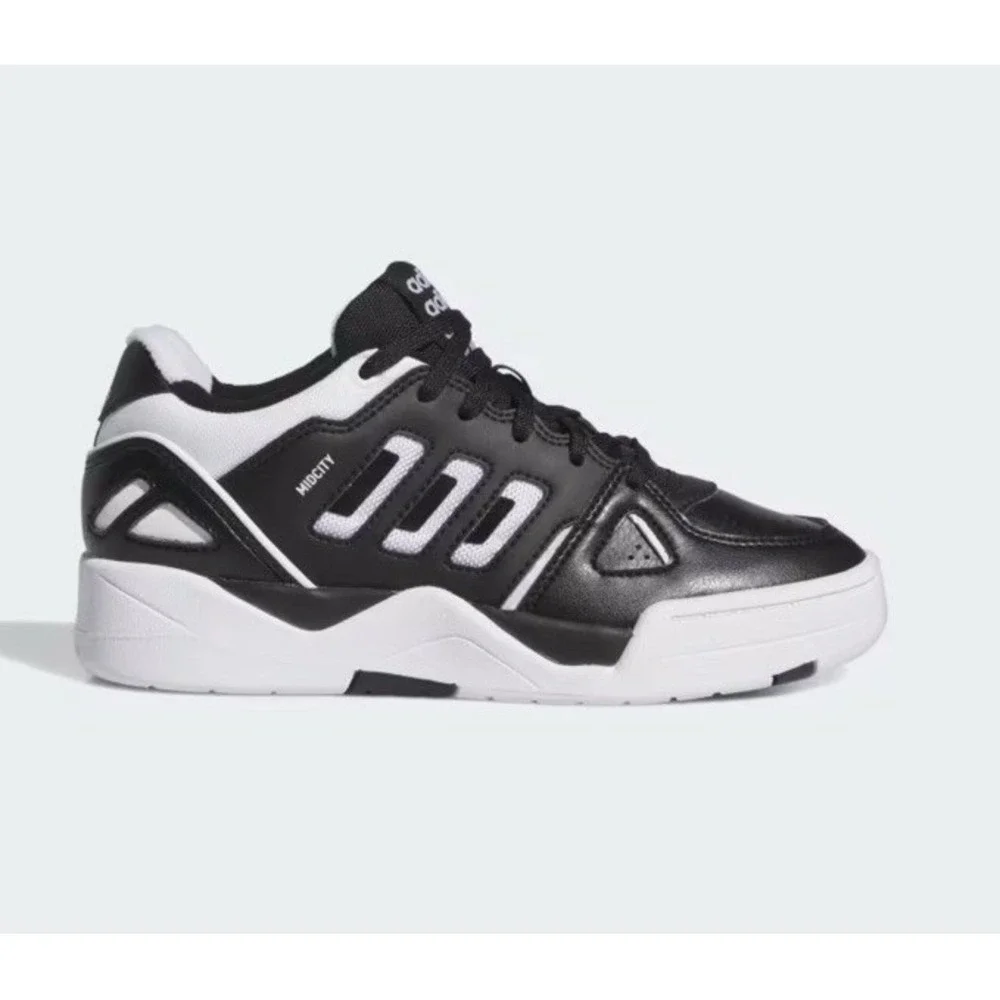 Adidas Midcity Low Basketball Sneakers Black White IE4518‎ Men's Size 11.5 NWT